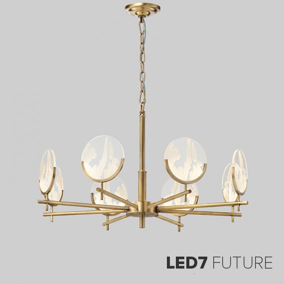 Loft Industry Modern - Lens Mountain Chandelier